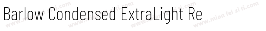 Barlow Condensed ExtraLight Regular字体转换